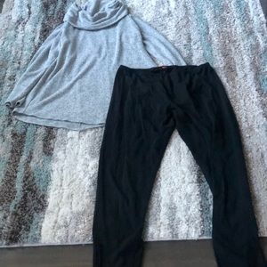 Grey & Black Casual Set